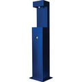 Global Industrial Outdoor Pedestal Bottle Filling Station, Blue Powder Coat 761222BL